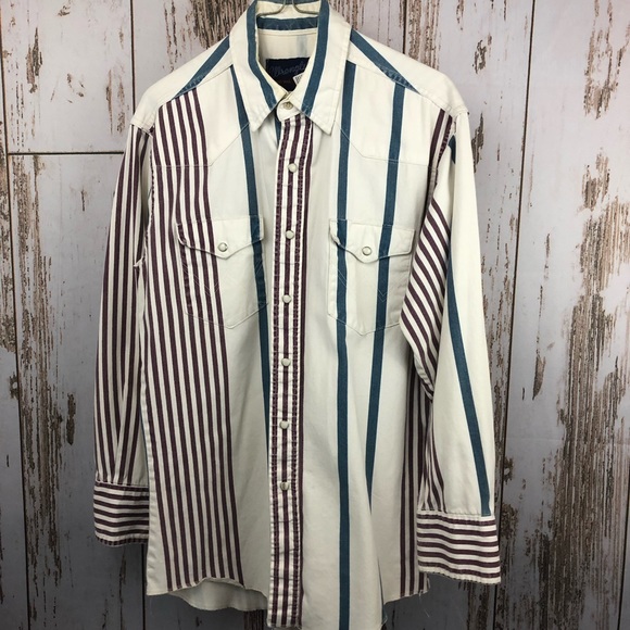 Wrangler Other - Vintage Wrangler Shirt, 15.5x33. Pearl snaps. A96
